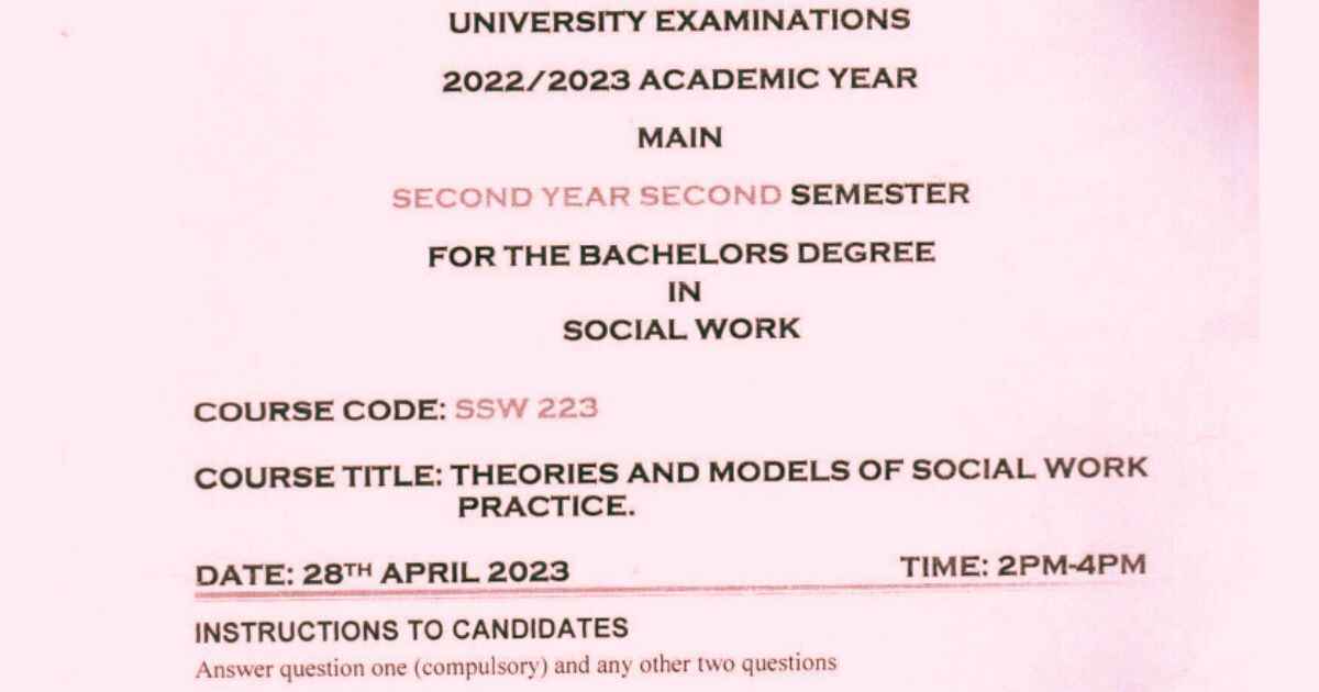 Bachelor of Criminology Past Papers