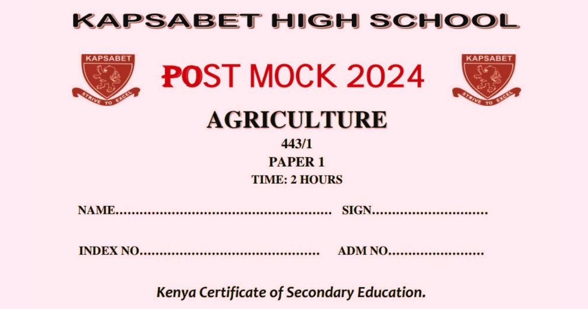 Kapsabet Boys KSCE Revision Exams