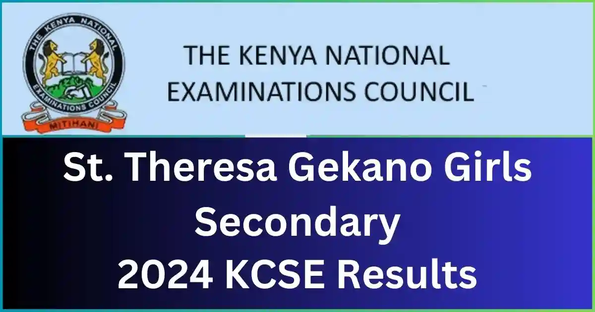 St. Theresa Gekano Girls Secondary School 2024 KCSE Results