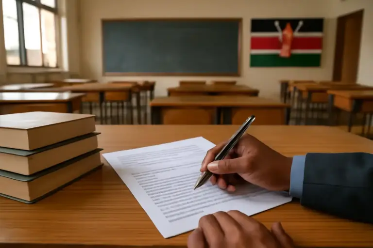 Successful teachers fill TSC employment forms in replacement exercise